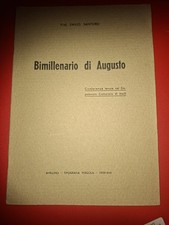 1939 bimillenario di augusto prof. emilio santoro-tipografia pergola avellino
