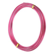 16.40 ft 3mm Wide 18 Gauge Flat Aluminum Wire, Rose Red