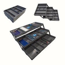 3 Tier Drawer Organizer, Multi Level Smart Drawer Organizer for Desk, Expanda...