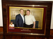 Jimbo Fisher Signed Atlanta Seminoles Club Photo in Professional Frame/Plaque