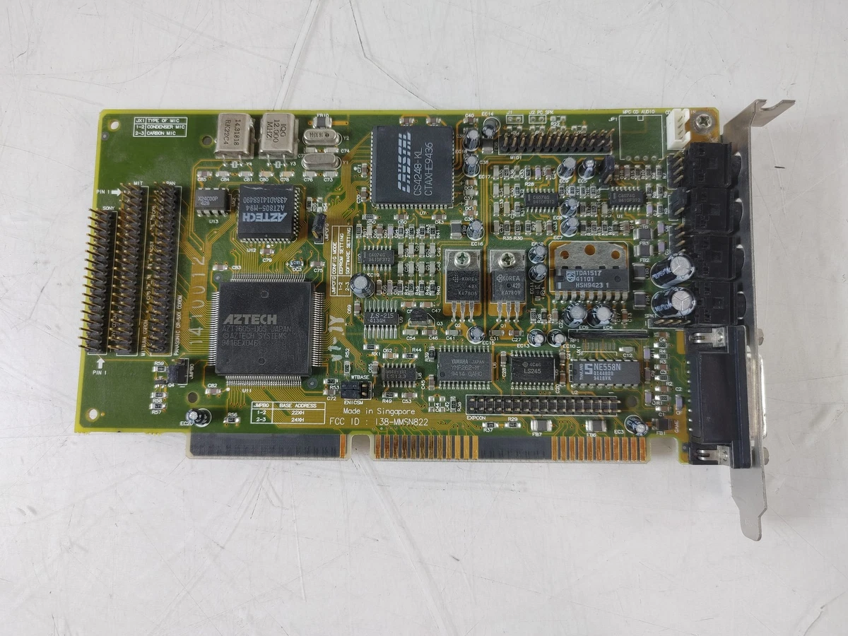 Carte Son ISA Aztech AZT2316 – Vintage Packard Bell Yamaha OPL3 – Pour PC Rétro DOS/Windows 95