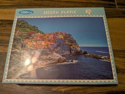 Jigsaw Puzzle 1000PCS Cinque Terre Coastal Village Scenic 1000 Piece Challenge