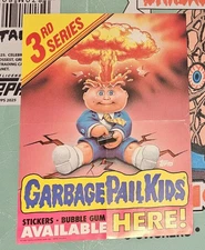 1985 Topps Garbage Pail Kids OS3 Series 3 Wax Box Poster In Near Mint+  RARE 