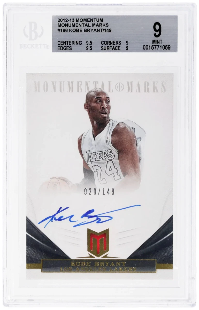 Kobe Bryant Basketball Trading Cards Autographed Sports 2012-13