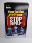 Vintage  BENDIX BRAKES ADVERTISING METAL SIGN - 16"  x 26"  - NO RUST!