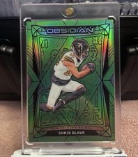 Chris Olave 2024 Panini Obsidian Electric Etch Green SSP /5