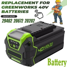 For Greenworks G-MAX 40V Lithium Battery 29472 29462 22262,22272 5000mAh Battery