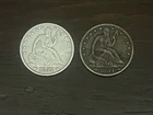 1854-P, 1854-O Seated Liberty Half Dollars with Arrows. Lot Of (2).