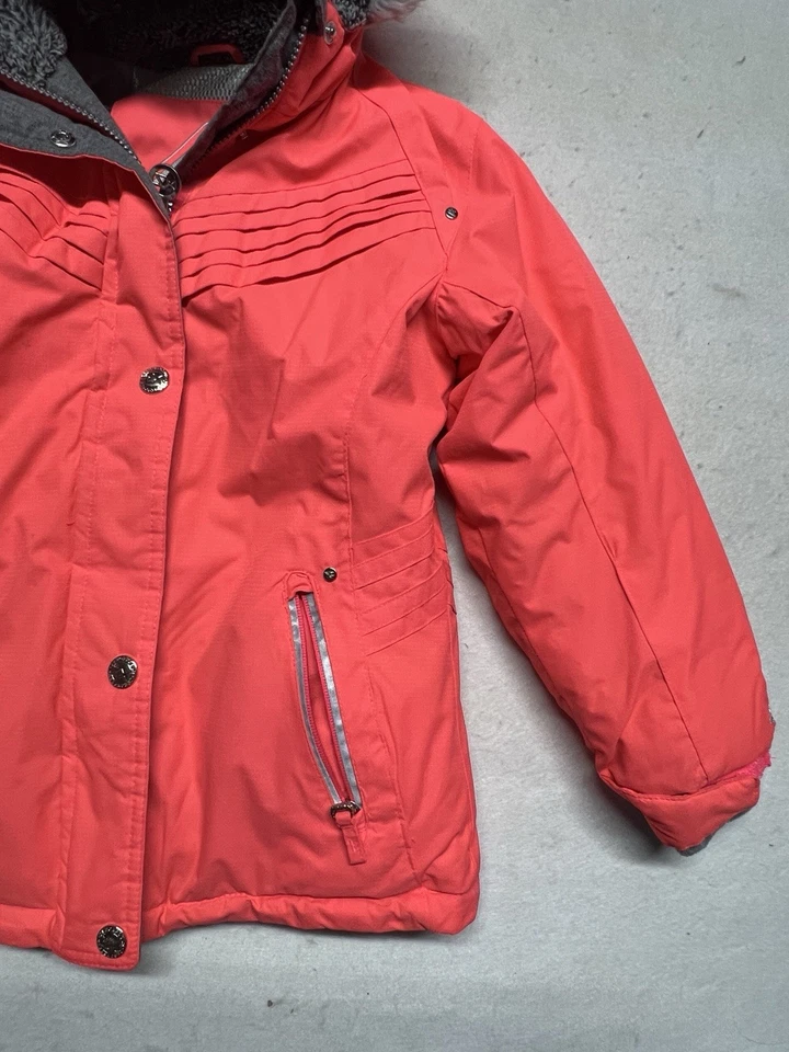 Zero Exposure Girls Winter Jacket Size 7/8 Orange Gray - Image 4 of 4