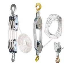 270° Rotatable Rope Pulley Block Heavy Duty Polyethylene Rope Pulley Hoist