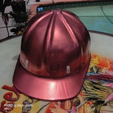 Vintage Hard Hat Type C Cap Headgear Construction Safety Mining Metallic Pink