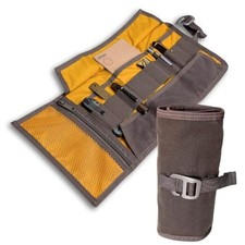 Art  Electronic Organizer  EDC Roll-Up Tool Bag for Pen Lovers  Tech  Brown