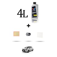 Hoffcar Set Service 3 Filter Und 4L ÖL FüR Toyota Yaris III (XP13) 1.5 Cross