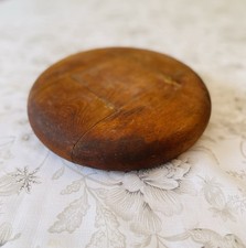 Vintage Wooden Millinery Hat Block, Large beret/button style, 5-pieces puzzle