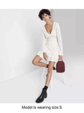 Wild Fable Women  s Long Sleeve Lace Dress Women Cream Ivory NWT Small