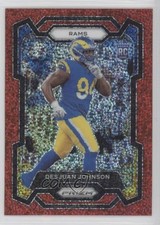 2023 Panini Prizm Rookies Red Sparkle Prizm Desjuan Johnson #356 1g1o