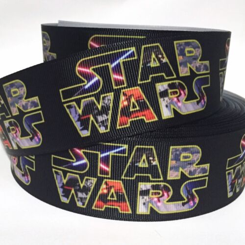 GROSGRAIN RIBBON 5/8", 7/8", 1.5" & 3" Star Wars ST4 Printed COMBINE SHIPPING - Picture 1 of 1