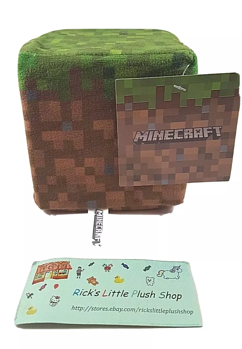 MINECRAFT Stuffed 5 Plush Foam Game Grass Lawn Microsoft Block Cube Mojang