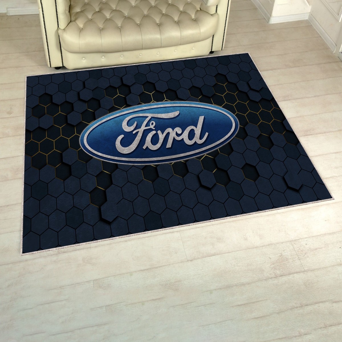 “Ford フォード　ラグ　企業物　アメリカ仕入れ　絨毯 Ford Rug, Performance Carpet, Car Garage Decor, Racing Mat, Auto