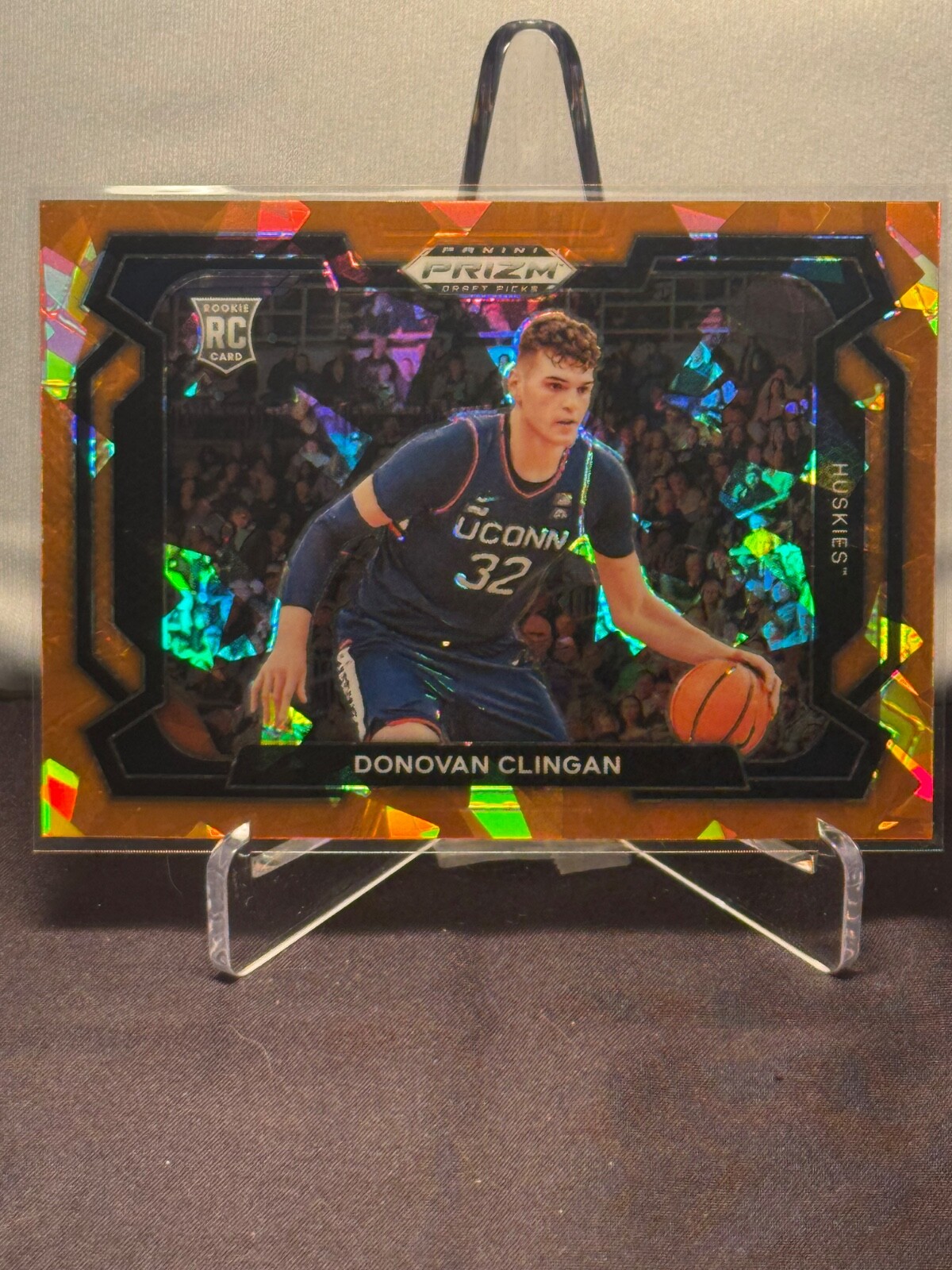 2024 Panini Prizm Draft Picks - Donovan Clingan (RC) - Orange Ice Variation #95