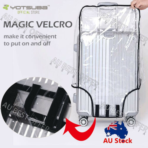 Transparent Waterproof PVC Travel Luggage Protector Suitcase Cover 20"-30" AU - Picture 7 of 10