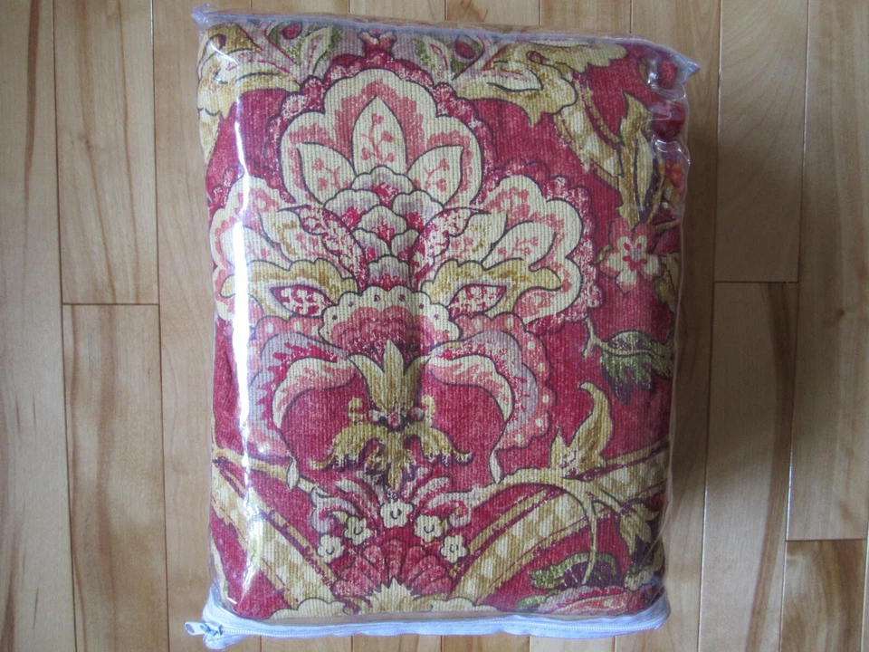 Par de cortinas Waverly novo na embalagem 100W 84" L ferrugem ouro arquivo Um-Rosso - Imagem 3 de 4