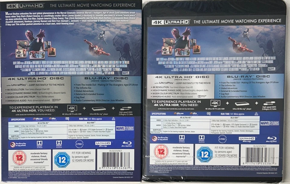 Marvel Avengers: Age of Ultron (4K UltraHD) - Slipcover - New Sealed - Image 2 of 2