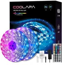 Coolapa Led Strip Lights 65.6Ft, 360Leds 5050 Rgb Light Strips, Remote NEW