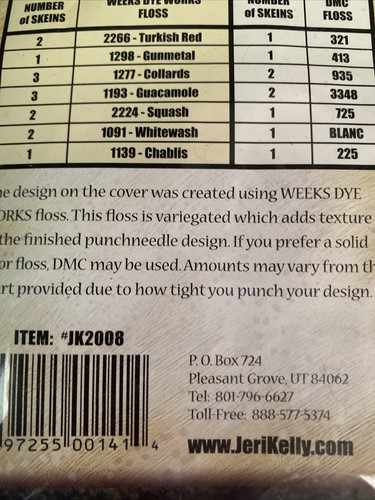 Jeri Kelly SANTA Punchneedle Embroidery Kit Preprinted Design Weavers Cloth 3x5 - Picture 6 of 7