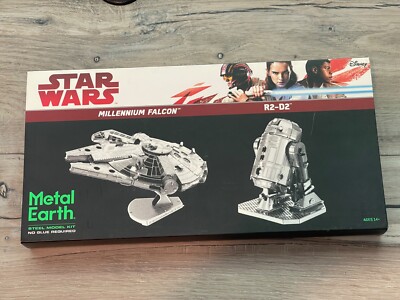 Metal Earth Star Wars Millennium Falcon R2-D2  Steel Model Kit new