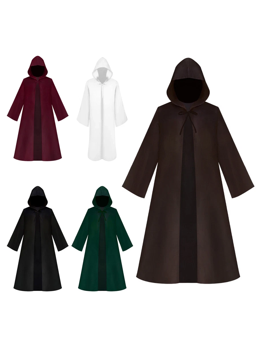 Men s Long Sleeve Hooded Robe Themed Party Halloween Costume Robe Cloak Cape