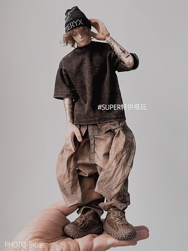 1:6 Black Elasticity Knitting Hat Model Fit 12" Male Female Action Figure Toys - Picture 4 of 7