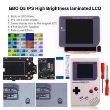 Hispeedido Gameboy DMG GBO Q5 HD IPS Laminated LCD Retro Pixel Kits W/cut Shell