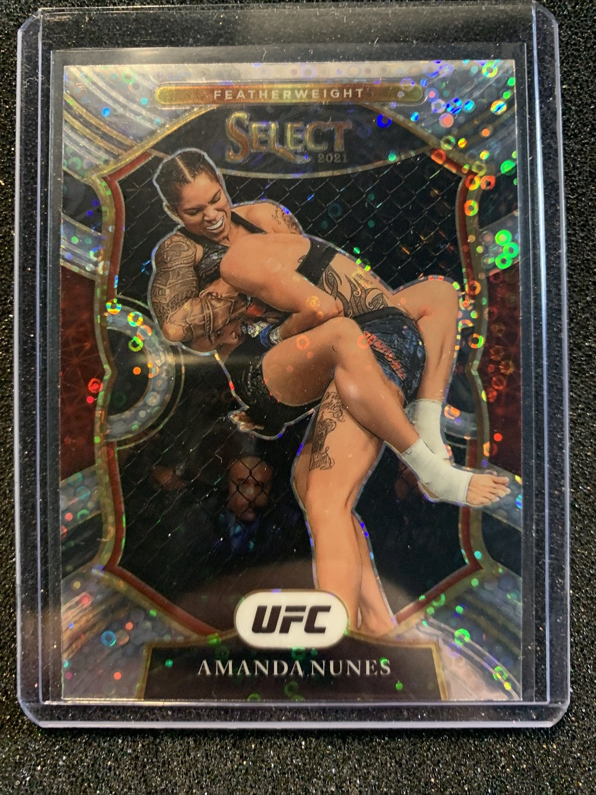 2021 Panini UFC Select - SILVER DISCO PRIZM #56 Amanda Nunes - concourse