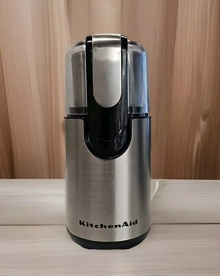 KitchenAid Coffee Grinder Stainless Steel Black BCG1110B Tested Works  Great