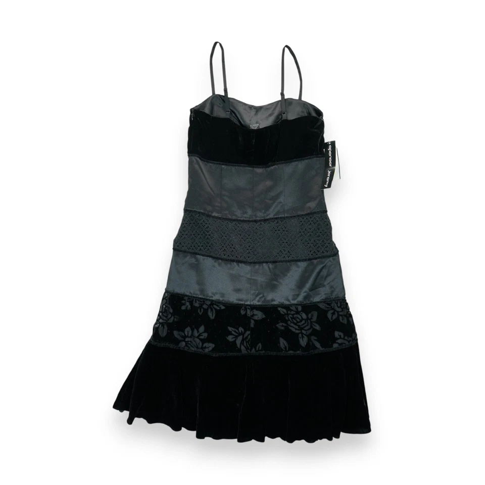 Nuevo con etiquetas Vestido Spencer Jeremy Sin Mangas Para Mujer Negro Talla 4 ~ Patrón Floral Foto 2 de 4