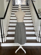 Vintage The Villager Skirt Size: 8 Gray Wool Pockets Midi Side Zip Fully Lined