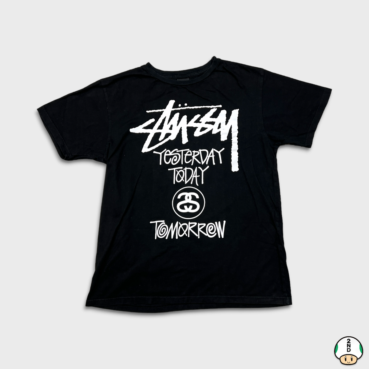 Vintage Y2K Stussy Mens Adult Yesterday Today Tomorrow Spell