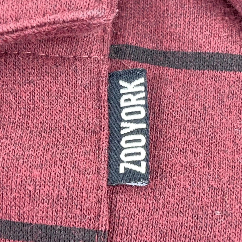 Zoo York Hoodie Boys Large Marron Sherpa Lined Full Zip Jacket Skate Youth Y2K - Image 3 of 4