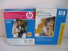 Bundle of 2 each, 60 sheet packs, of HP 5 x 7 glossy photo paper