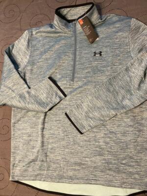 UNDER ARMOUR COLDGEAR TECH 1/2 ZIPPER HEATHER GREEN PULLOVER SIZE XL MEN $$$$