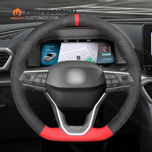Custom DIY Alcantara Car Steering Wheel Wrap Cover for Seat Leon Ateca Tarraco - Bild 4 von 11