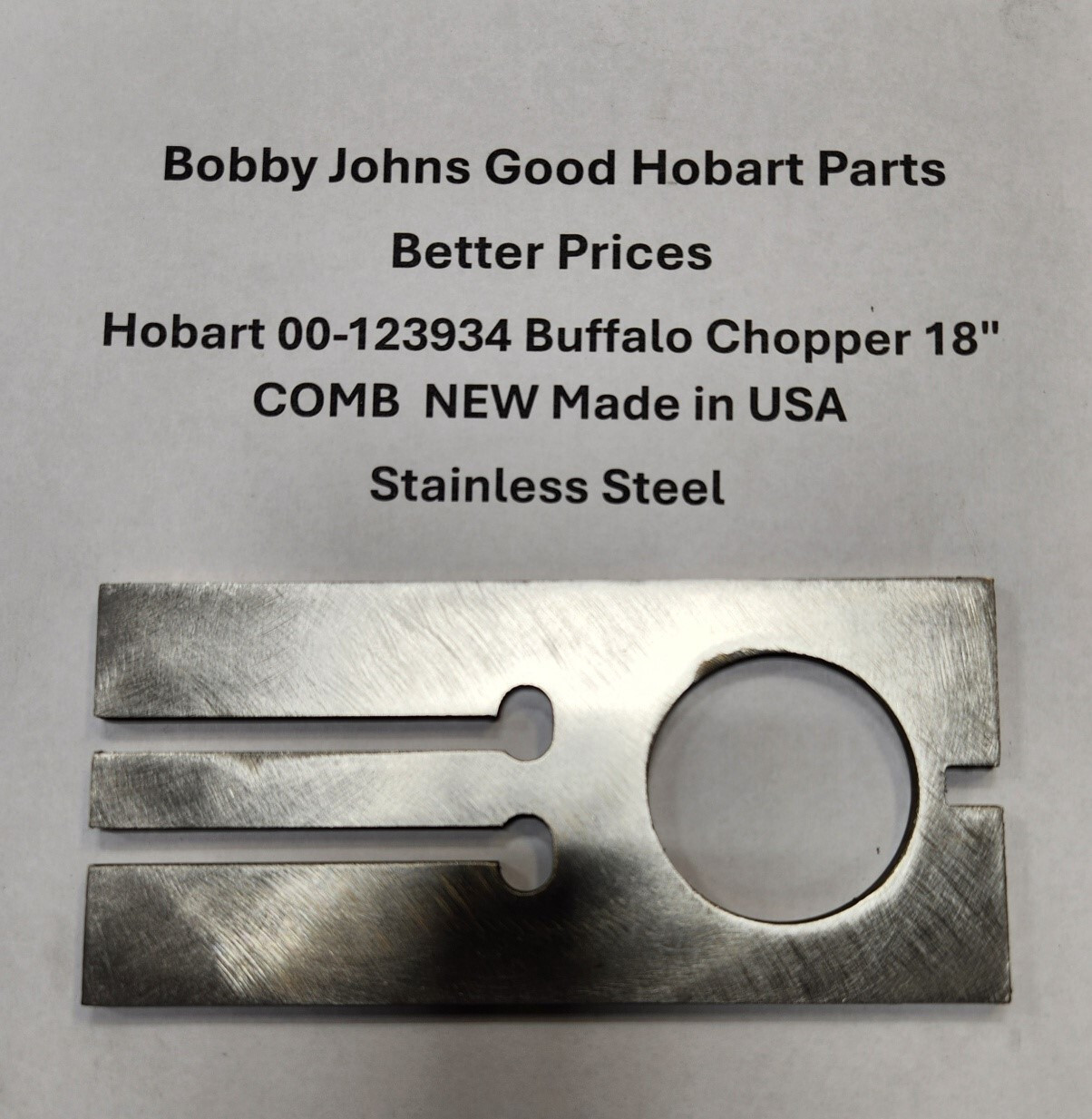 NEW Hobart Buffalo Chopper 18” COMB Hobart 00-123934 Made USA  Stainless Steel 