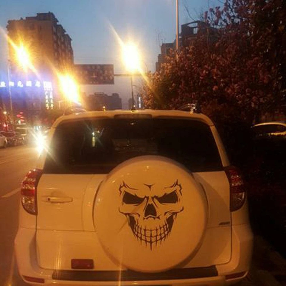 Car SUV Pickup Body Roof Door Large Skull Skeleton Graphics Vinyl Decal Sticker - Image 3 of 4