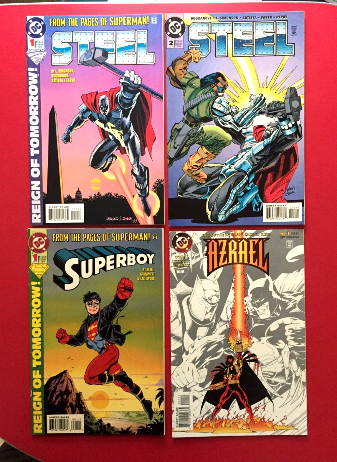 STEEL #1 2 SUPERBOY AZRAEL (4 comics) SUPERMAN DC 1994 Batman