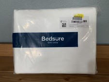 BedSure Duvet Cover Set - White - King 104 x90 New in Package