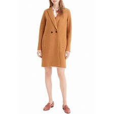 J.crew Daphne Italian Boiled Wool Camel Tan Coat Size 10 Petite