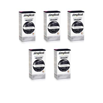 Simplicol Textilfarbe Intensiv Samt-Schwarz 150g 5er Pack
