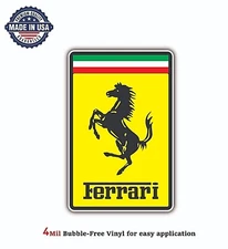 FERRARI ITALY RACING RETRO LOGO VINYL DECAL STICKER CAR BUMPER 4MIL BUBBLE FREE