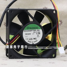 1pcs SUNON KD2408PTBX-6A 8025 8cm 24V 4.3W Double Ball Inverter Fan 3pin